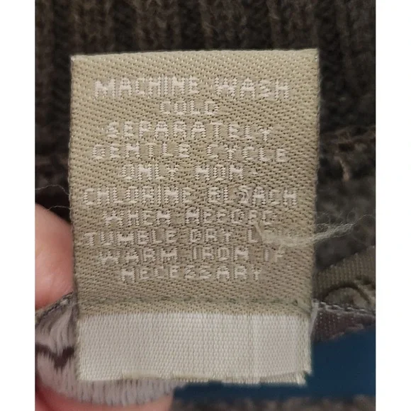 Retrofit Quarter Zip Sweater Men's L Green Ribbed Sleeves Knit Pullover - Picture 5 of 10